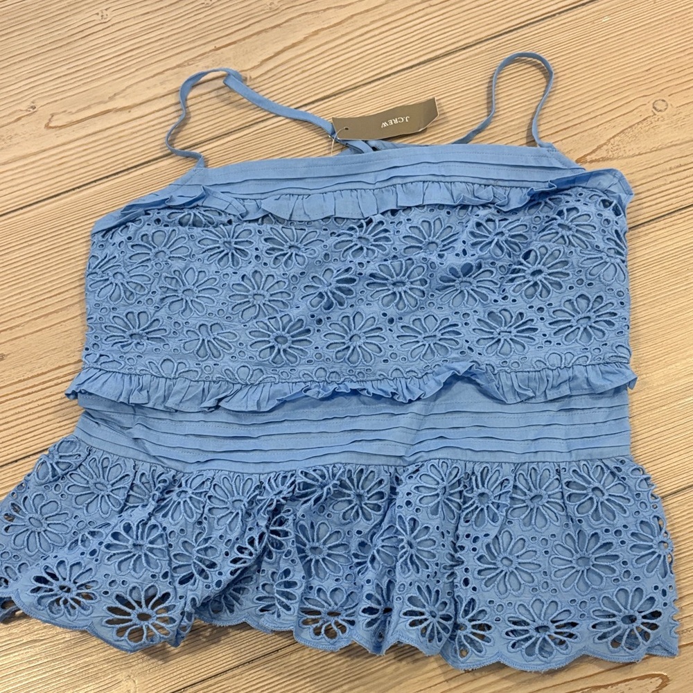 J. Crew Floral peplum cami